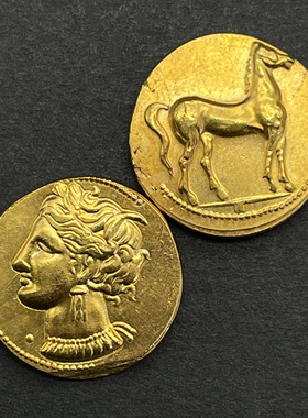 复古硬币项链女锁骨欧美小众