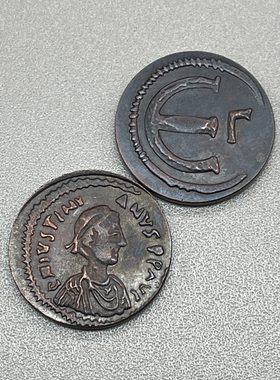 查士丁尼铜币拜占庭文创饰品