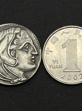 大力神古币吊坠硬币项链希腊饰品