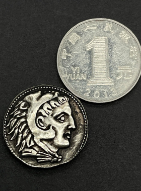 大力神古币饰品希腊银币硬币项链