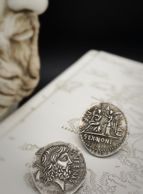 罗马古币饰品硬币项链纯银魔羯座