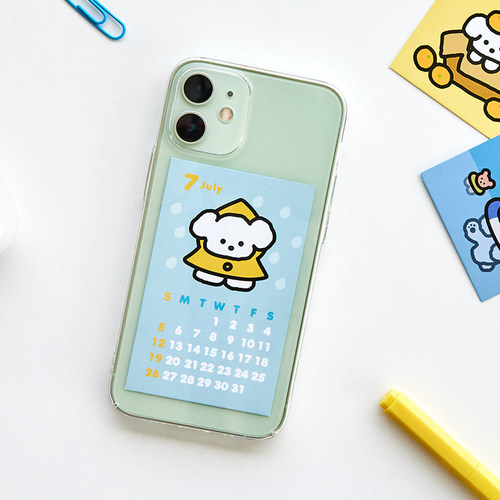 韩国livework可爱卡通小卡月历12张迷你日历装饰卡片双面纸质备忘 - 图1