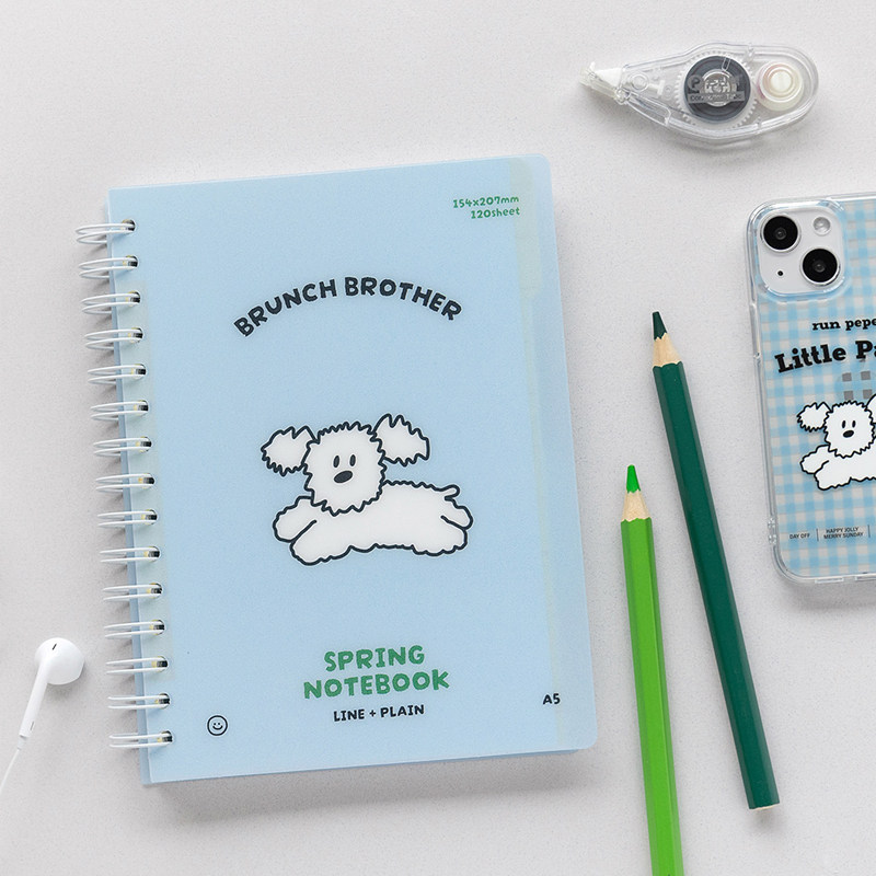 韩国romane卡通线圈A5横线空白记事本索引PP面学生办公笔记本手账 - 图0