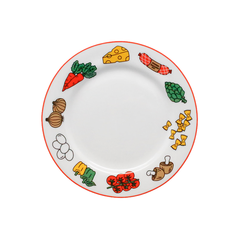 韩国oohlala陶瓷设计师插画盘早餐盘ins风精致早餐甜点西餐盘-图3