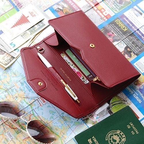 韓國正品PLEPIC旅行護照包機票夾大錢包女手機包Travel Collector