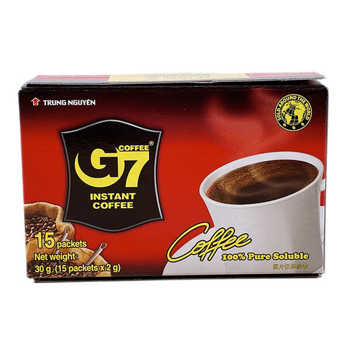 买5盒包邮/越南中原g7速溶纯咖啡无蔗糖黑咖啡2g*15袋/30g盒装 - 图3