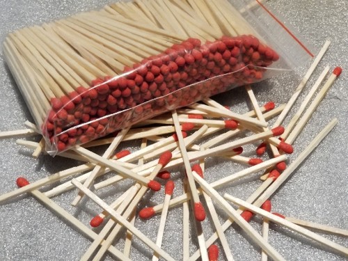 散装火柴 火柴棒散装48 75 100mm红头白头火柴杆 搭配满10包包邮 - 图0