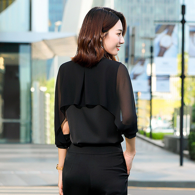 女士新款2021年洋气雪纺小衫衬衫 魅秀伊影服饰衬衫