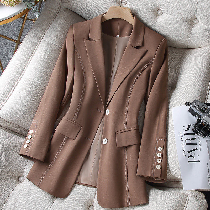 黑色西装春秋2021新款设计感短外套 魅秀伊影服饰西装