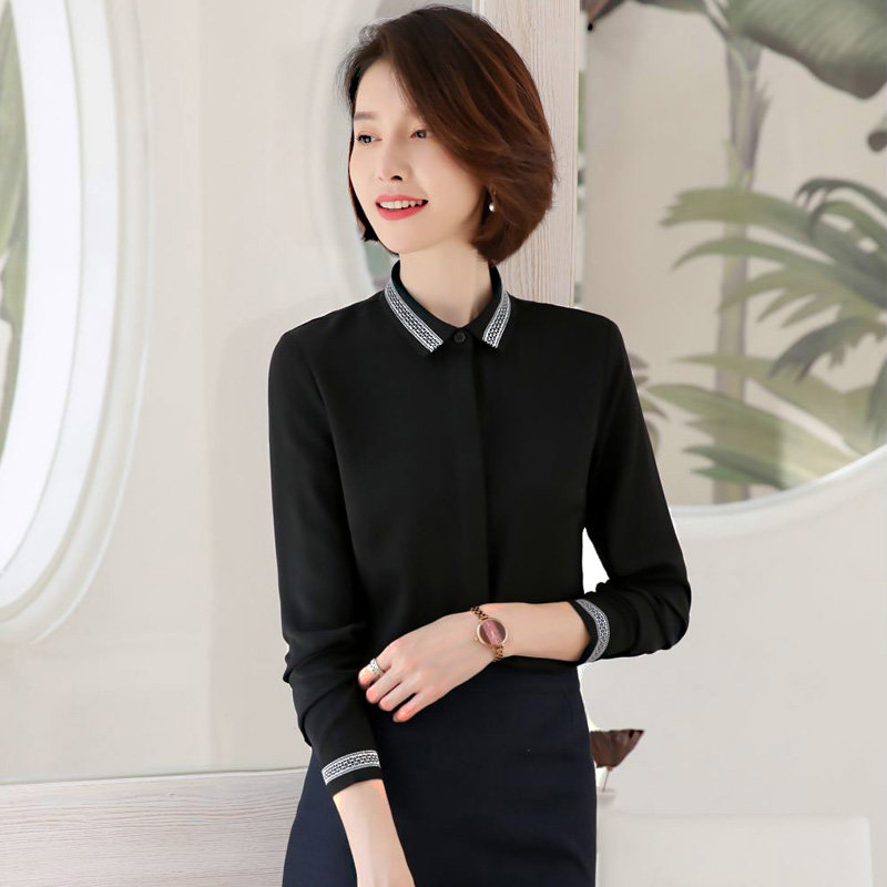 黑白设计感小众新款2020年秋季衬衫 魅秀伊影服饰衬衫