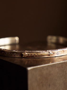 手工制作美式复古纳瓦霍箭头手镯