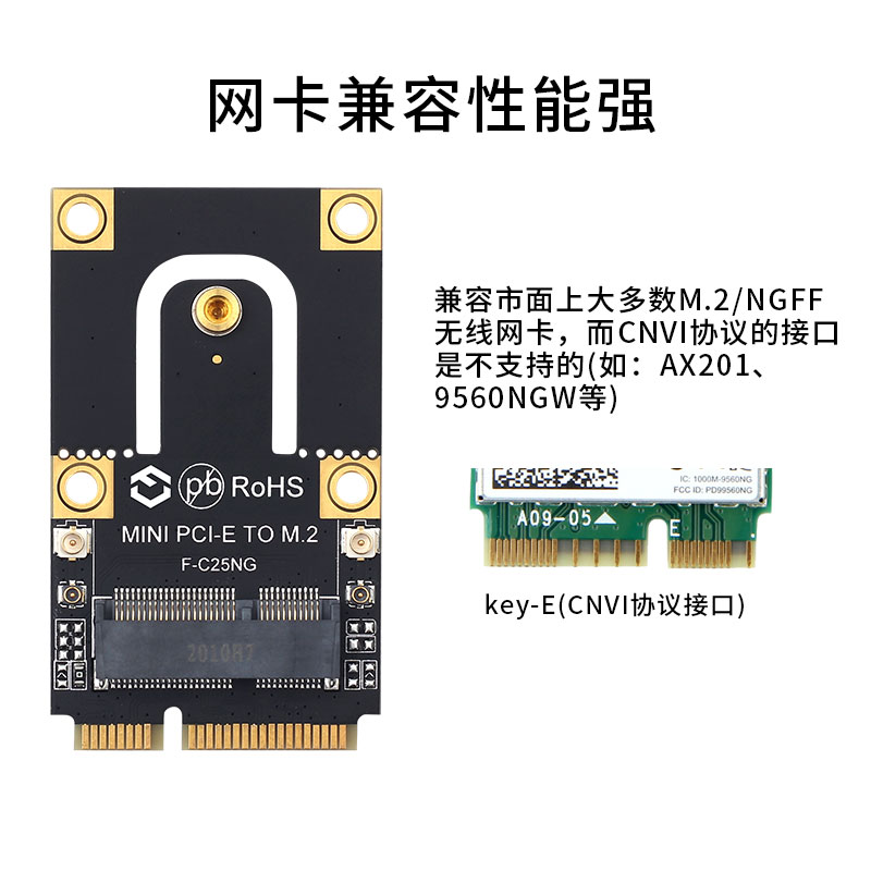 Fenvi F-C25NG 笔记本mini pcie接口升级Intel AX200无线网卡 - 图1