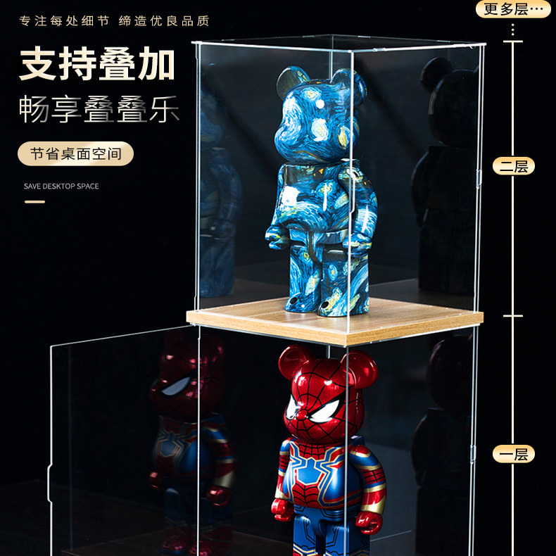 多尺寸可开门亚克力高清展示盒手办模型防尘罩可定制收纳防尘盒,淘宝优惠券,粉丝福利购,淘宝优惠卷