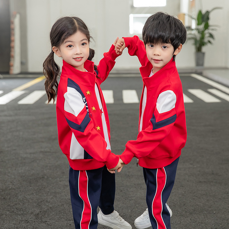 儿童校服套装小学生统一班服三件套运动会短袖合唱幼儿园园服夏季