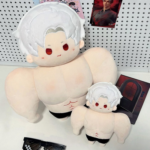 恋与深空肌肉体40cm祁煜沈星回黎深秦彻20cm棉花娃娃玩偶周边礼物 - 图3