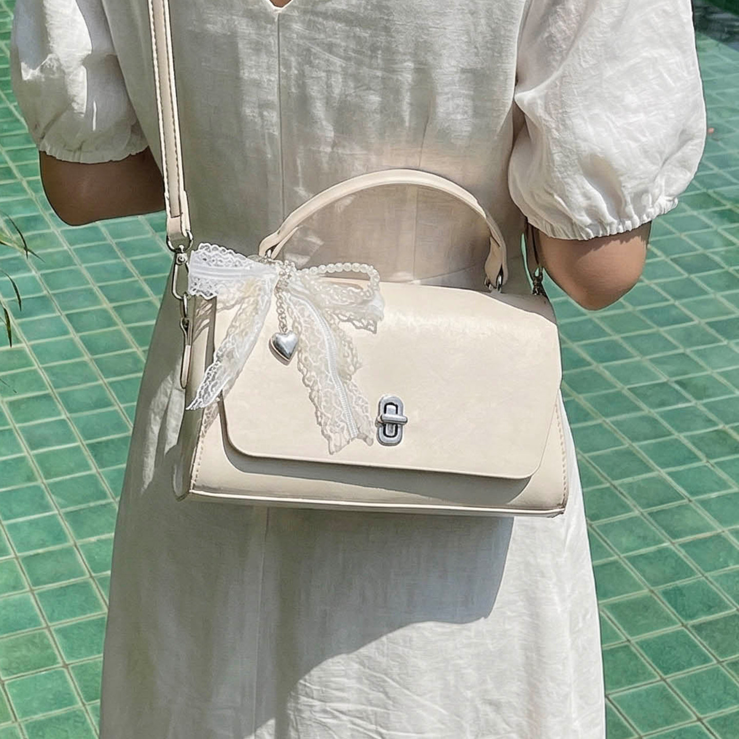 早春百搭蝴蝶结小包包女2025新款上班通勤小拎包小方包简约斜挎包,淘宝优惠券,粉丝福利购,淘宝优惠卷