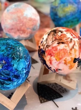 月球灯彩绘月球灯亲子暖场沙龙活动