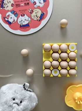 创意仿真鸡蛋托磁吸冰箱贴