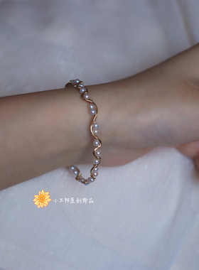 原创女超级圆亮珍珠手镯