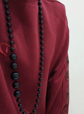 小香风夸张超大珍珠项链长款颈链