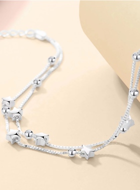 925银双层星星韩版手链女ins小众高级感衣饰手饰2022新款