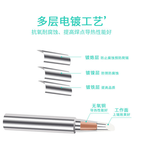 国产代替weller WSD71焊台 威乐烙铁头刀头MXTKN刀口尖马蹄起子咀 - 图2