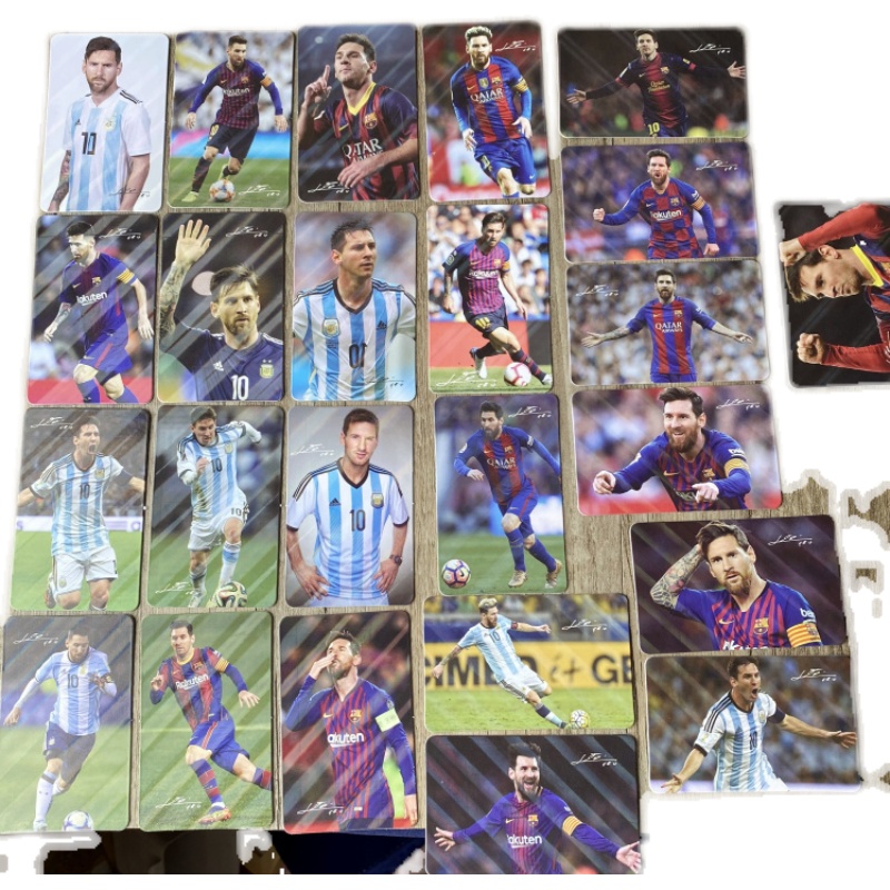24张国际巨星球星卡片梅西C罗内马尔足球明星卡贴闪耀可贴收藏 - 图3