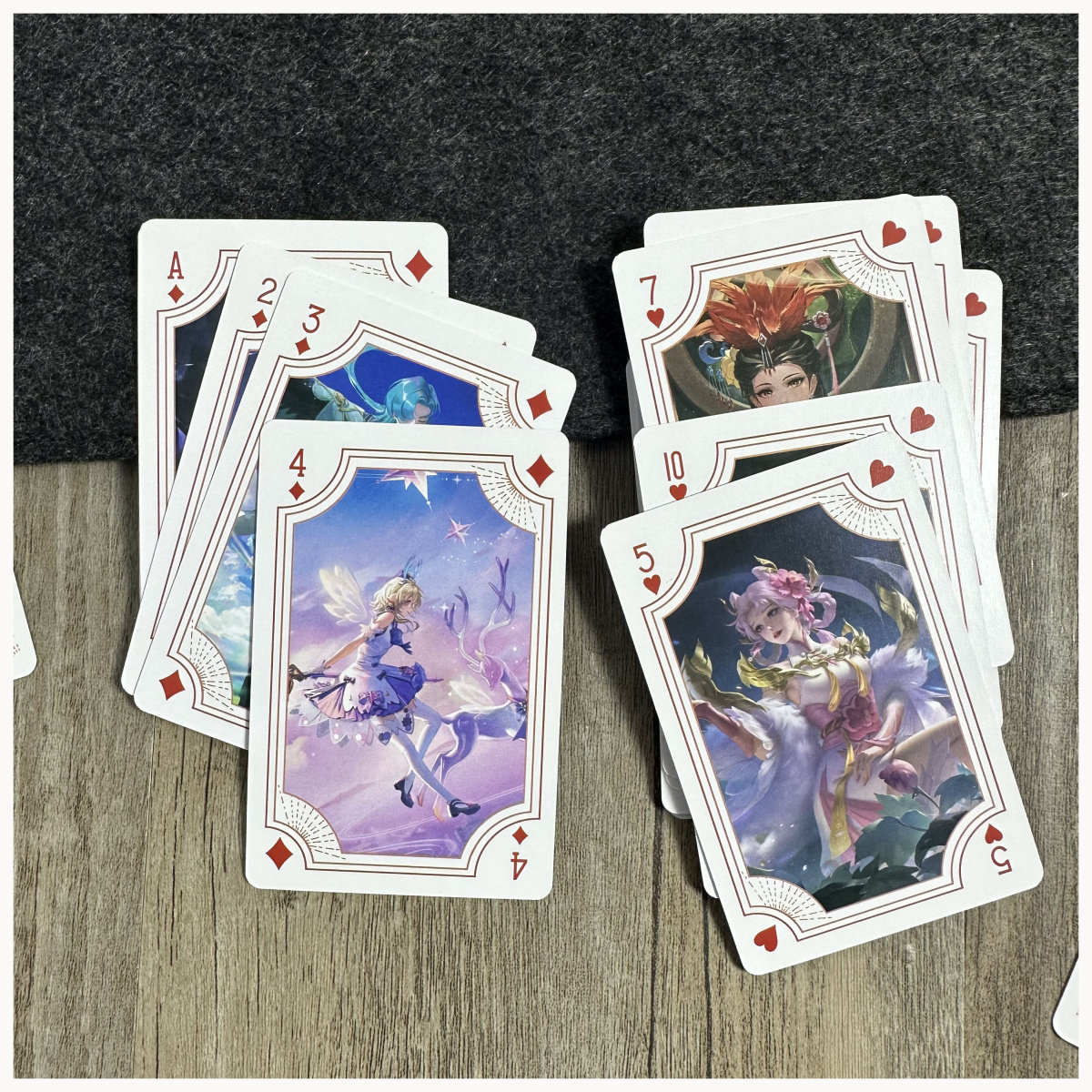 王者荣耀卡片王者荣耀扑克牌54张英雄卡片瑶妹纸质卡牌桑启戈娅西施程咬金桌牌