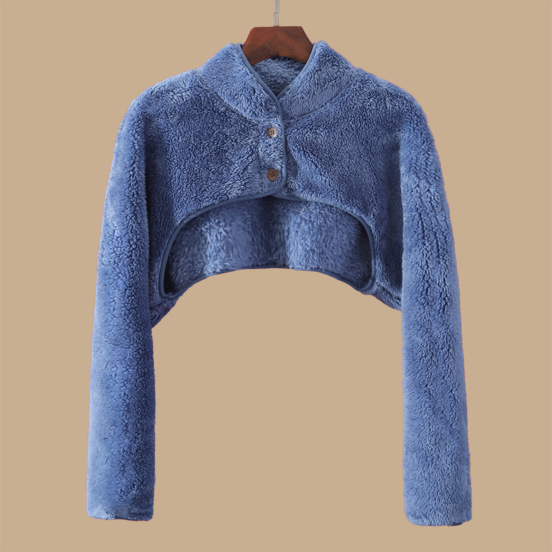 护肩颈保暖短外套女月子家居长袖睡觉坎肩冬,淘宝优惠券,粉丝福利购,淘宝优惠卷