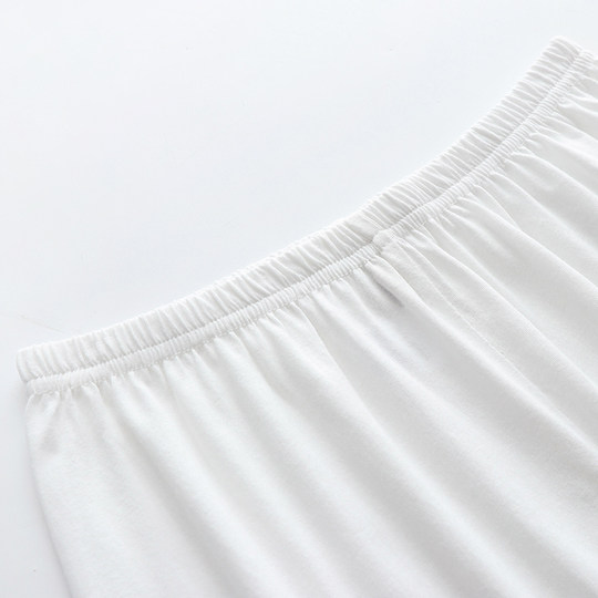 Pantalones de seguridad de longitud media para mujeres Puertos puros de algodón suelto de verano Piernas anti-ropa Hanfu Pantalones delgados