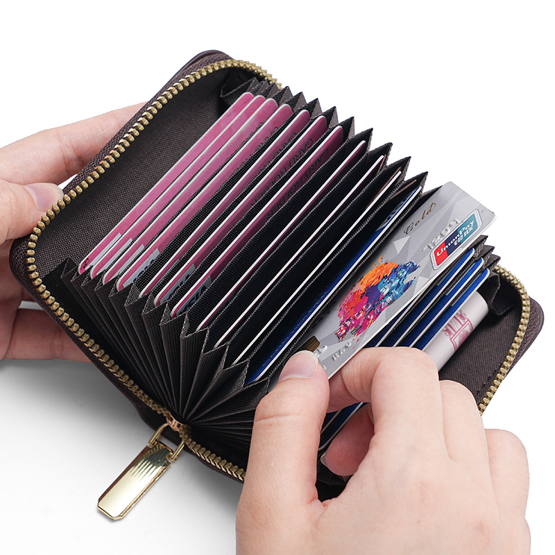 钱包卡片包卡套卡包女式精致时尚小巧多卡位大容量超薄证件位拉链 - 图2