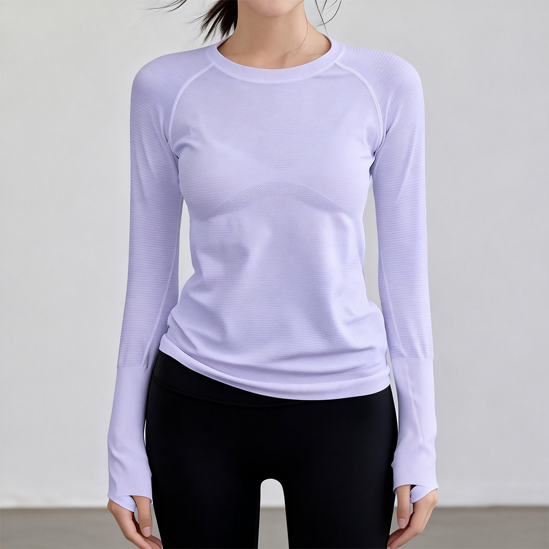 瑜伽服上衣女秋冬修身显瘦高弹运动长袖圆领跑步速干健身t恤外穿,淘宝优惠券,粉丝福利购,淘宝优惠卷