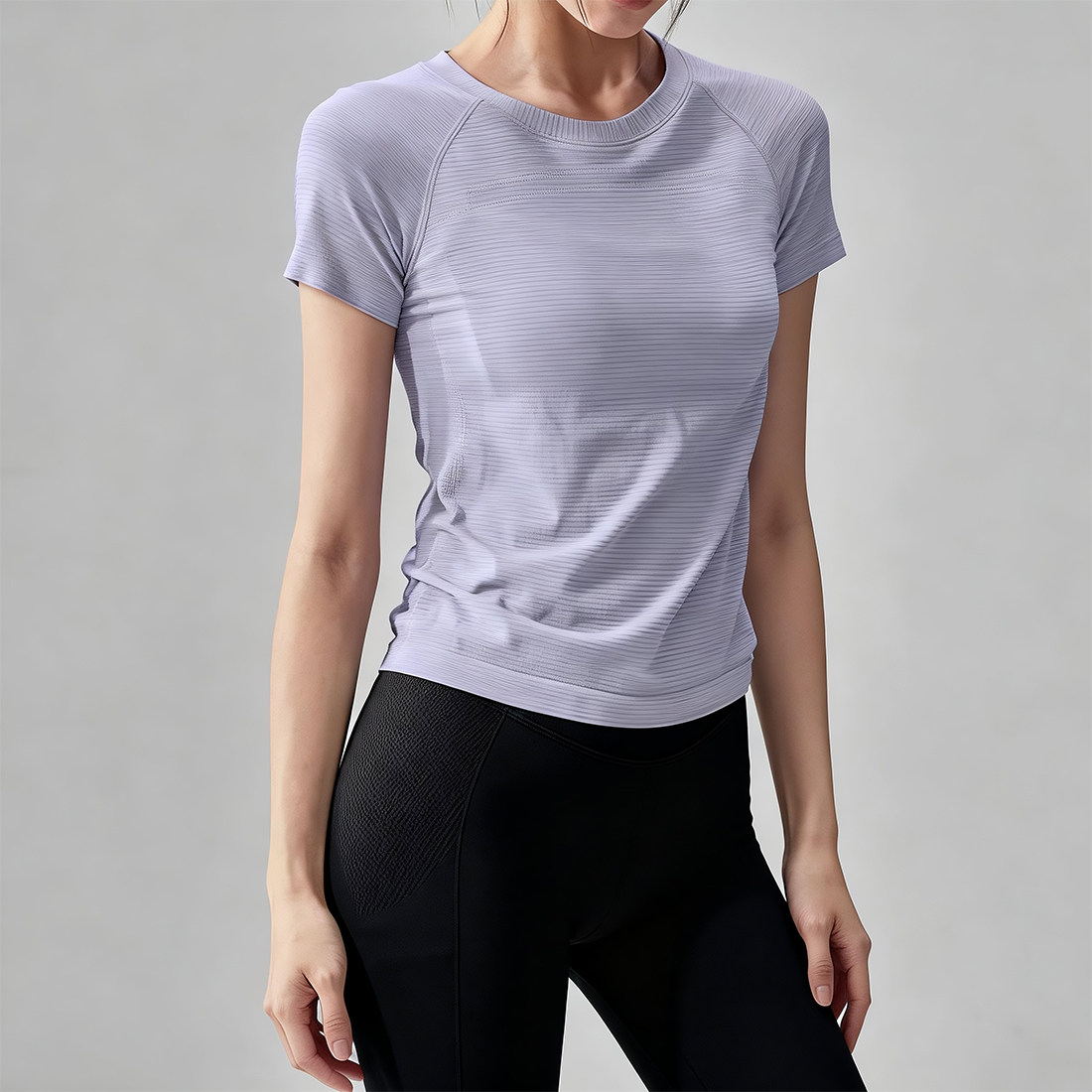 简约显瘦圆领短袖瑜伽t恤女修身运动上衣透气速干健身服,淘宝优惠券,粉丝福利购,淘宝优惠卷
