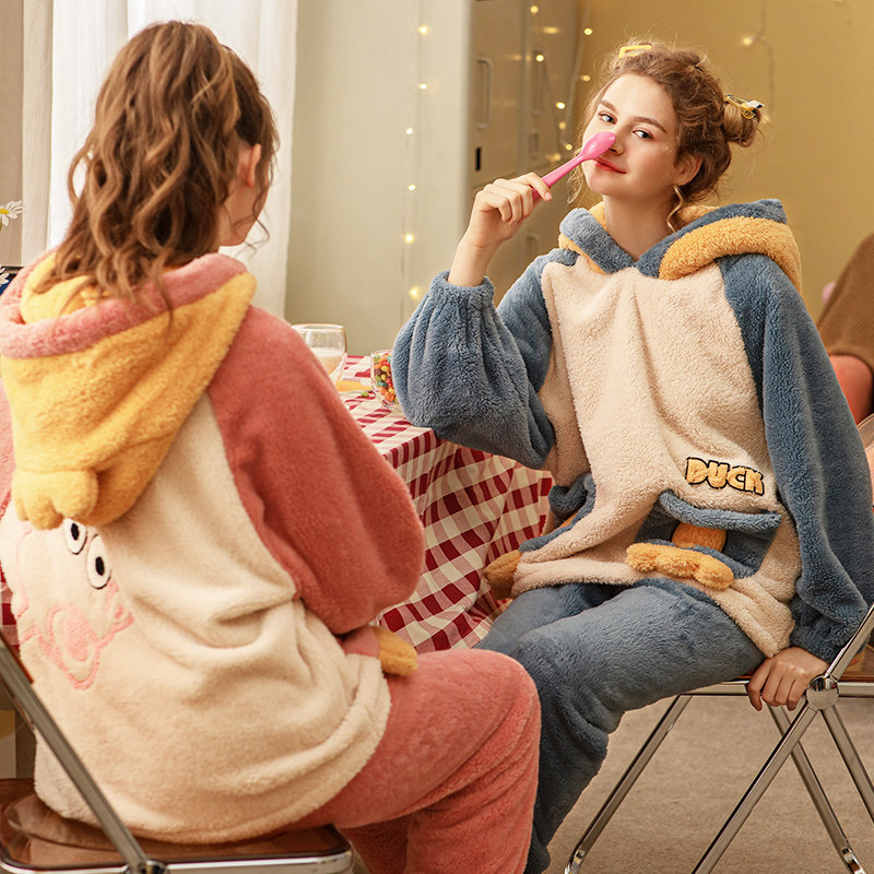 雪尔绵秋冬睡衣家居服套装北极绒 雪尔绵睡衣/家居服套装