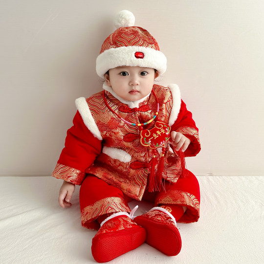 New year's greetings clothes for infants and young children in Tang suit