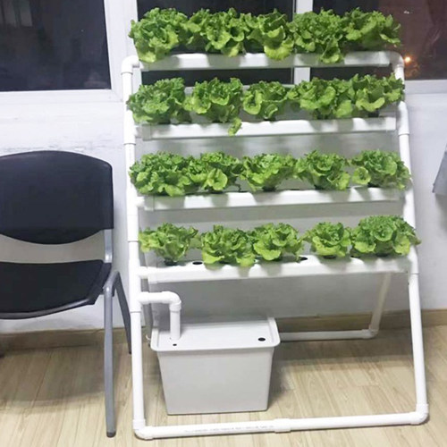 幸运买家阳台室内懒人无土栽培设备槽PVC-U种菜机水培梯式种植架 - 图2