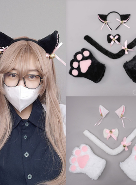 猫耳朵发箍儿童猫爪头饰毛绒儿童