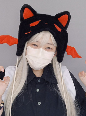 保暖毛绒猫咪帽猫爪cos手套尾巴