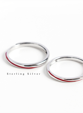 情根深种s925纯银情侣对戒莫比