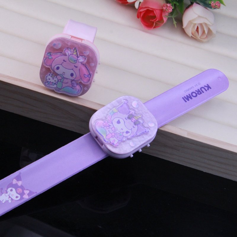 三丽鸥平贴创意美乐蒂儿童手表啪啪圈库洛米拍拍圈手环可爱公主女,淘宝优惠券,粉丝福利购,淘宝优惠卷