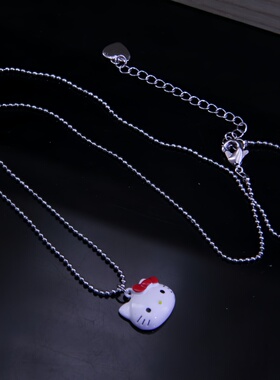 Sanrio/三丽鸥KT猫项链hallokiyyt可爱精致少女项链甜美锁骨链子