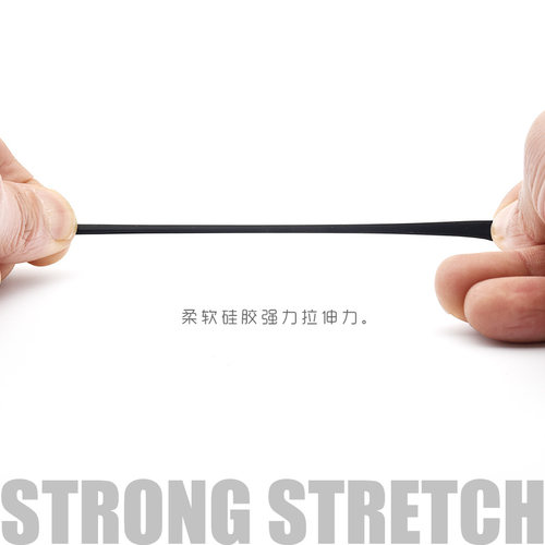眼镜脚套硅胶防滑细金属镜腿套近视太阳镜扁孔防过敏固定眼睛腿套 - 图2