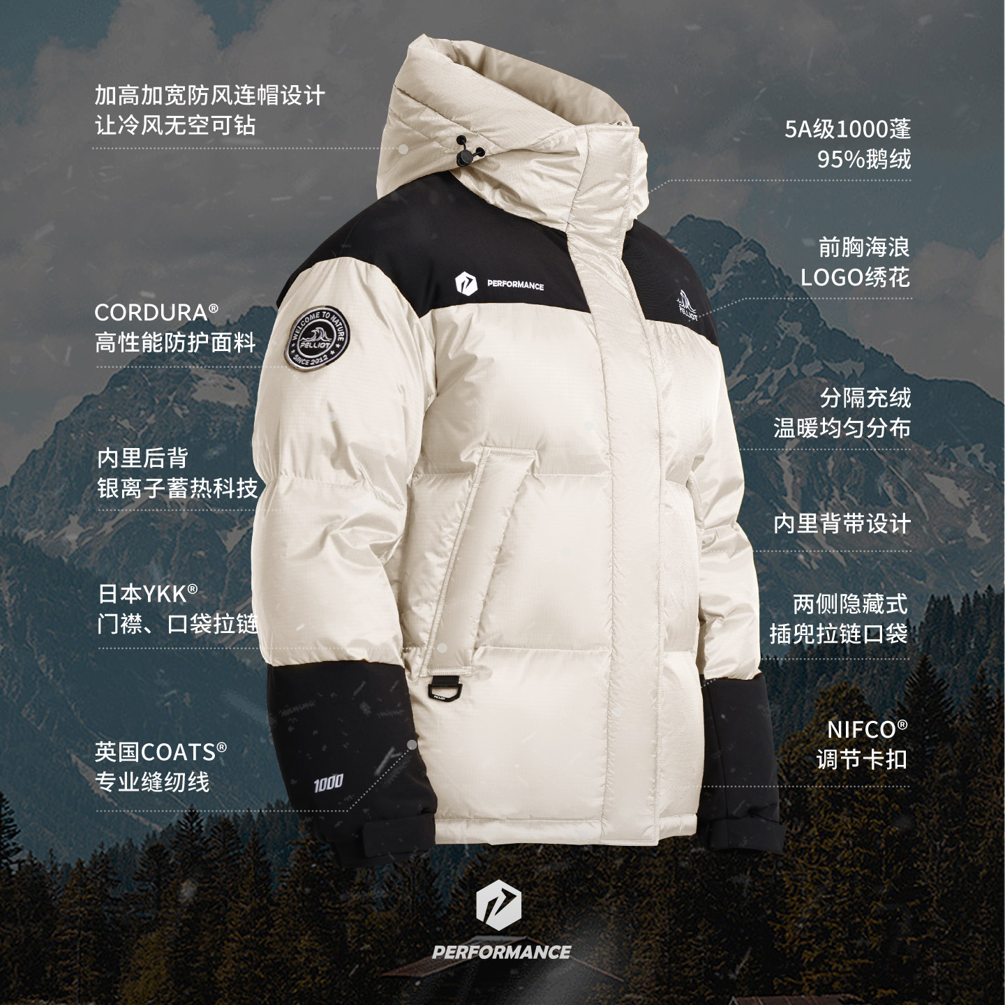 【冰河】伯希和1000蓬羽绒服户外防风加厚鹅绒服男女保暖登山服