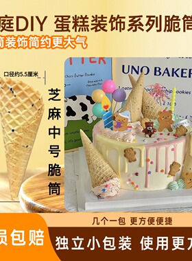 蛋糕装饰自然边脆皮冰激凌