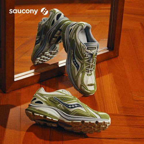Saucony索康尼K4男复古跑步鞋情侣潮流百搭休闲运动鞋女子老爹鞋 - 图2