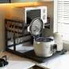 Pull-out countertop rice cooker air fryer storage rack
