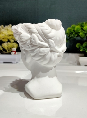 新品白瓷维纳斯女神雕像花瓶摆件高度17.5/非偏满23包邮部分瑕