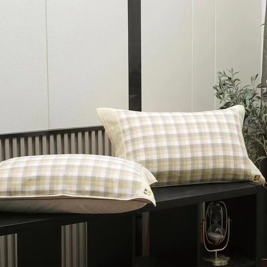 民光枕巾纯棉 一对装纯棉全棉一对100全棉纱布纯棉一对装纯色枕巾