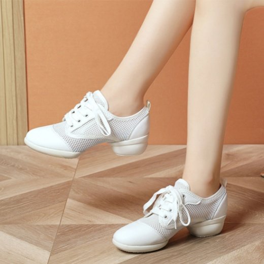 软底真皮舞蹈鞋女新款网面透气广场舞鞋室外水兵跳舞鞋轻便妈妈鞋,淘宝优惠券,粉丝福利购,淘宝优惠卷