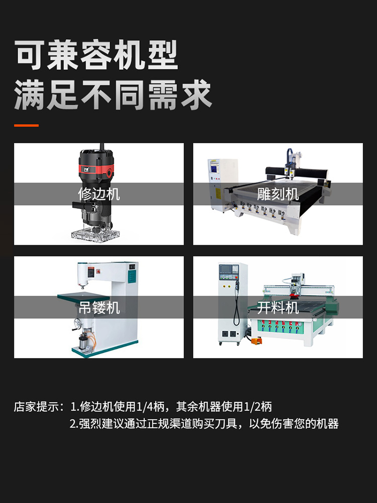 直销沪豪电木铣木工刀具金龙刀橱柜门板刀类雕刻机刀具1/2柄木工